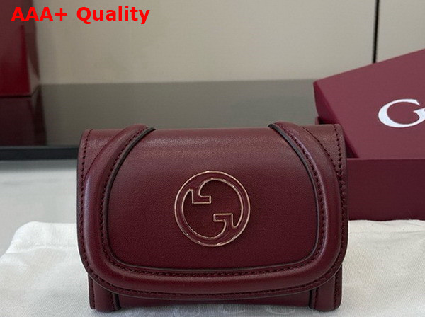 Gucci Blondie Card Case in Rosso Ancora Red Leather 818795 Replica