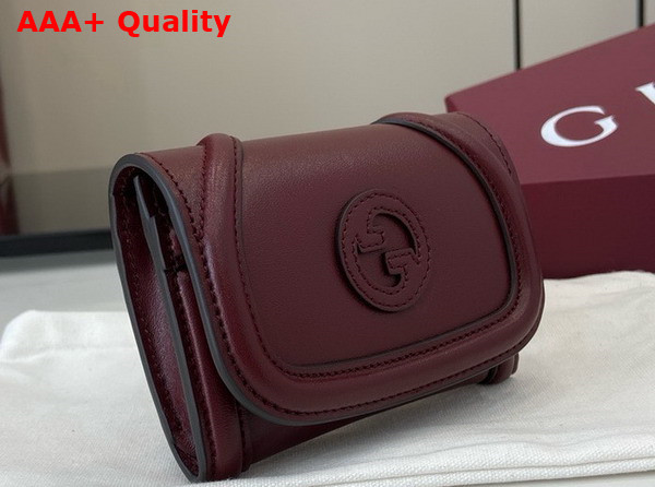 Gucci Blondie Card Case in Rosso Ancora Red Leather 818811 Replica