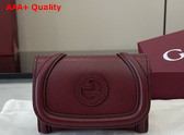 Gucci Blondie Card Case in Rosso Ancora Red Leather 818811 Replica