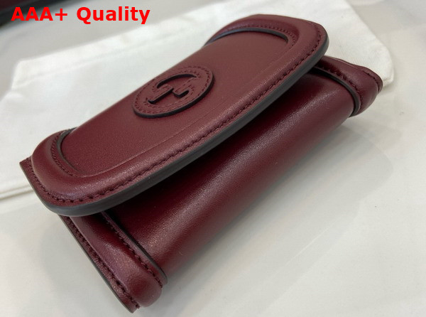 Gucci Blondie Card Case in Rosso Ancora Red Leather 818811 Replica