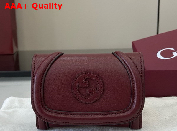 Gucci Blondie Card Case in Rosso Ancora Red Leather 818811 Replica