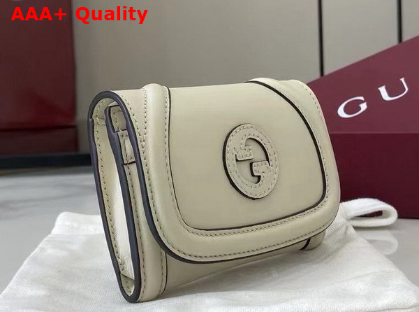 Gucci Blondie Card Case in White Leather 818811 Replica