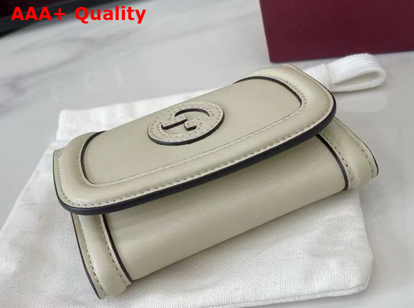 Gucci Blondie Card Case in White Leather 818811 Replica