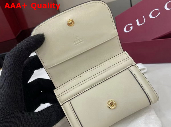 Gucci Blondie Card Case in White Leather 818811 Replica