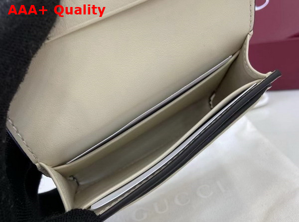 Gucci Blondie Card Case in White Leather 818811 Replica