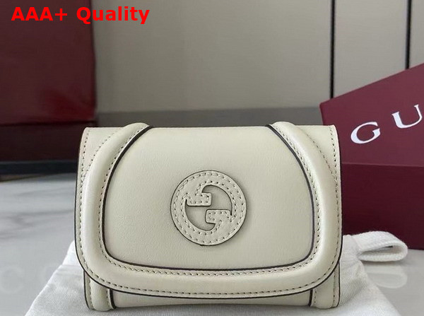 Gucci Blondie Card Case in White Leather 818811 Replica