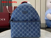 Gucci Childrens GG Backpack in Blue and Ivory GG Denim 782708 Replica