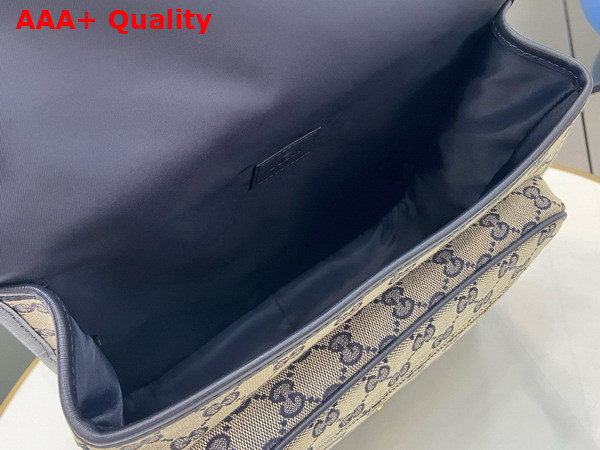 Gucci Childrens GG Canvas Messenger Bag in Beige and Blue Original GG Canvas 793823 Replica