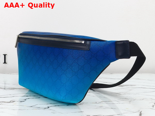 Gucci Chroma Large Belt Bag in Gradient Blue GG Monogram Coated Fabric 835810 Replica