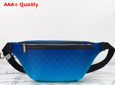 Gucci Chroma Large Belt Bag in Gradient Blue GG Monogram Coated Fabric 835810 Replica