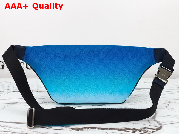 Gucci Chroma Large Belt Bag in Gradient Blue GG Monogram Coated Fabric 835810 Replica