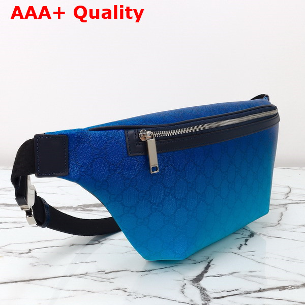 Gucci Chroma Large Belt Bag in Gradient Blue GG Monogram Coated Fabric 835810 Replica