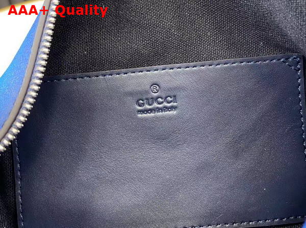 Gucci Chroma Small Cylinder Bag Gradient Blue GG Monogram Coated Fabric 839325 Replica