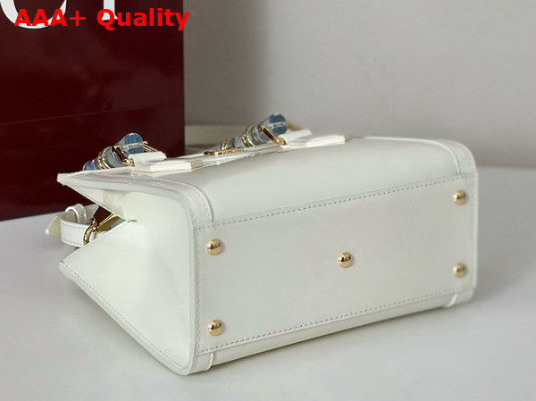 Gucci Diana Small Tote Bag in White Leather 832936 Replica