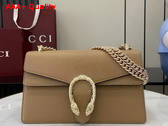 Gucci Dionysus Medium Shoulder Bag in Beige Leather 795005 Replica