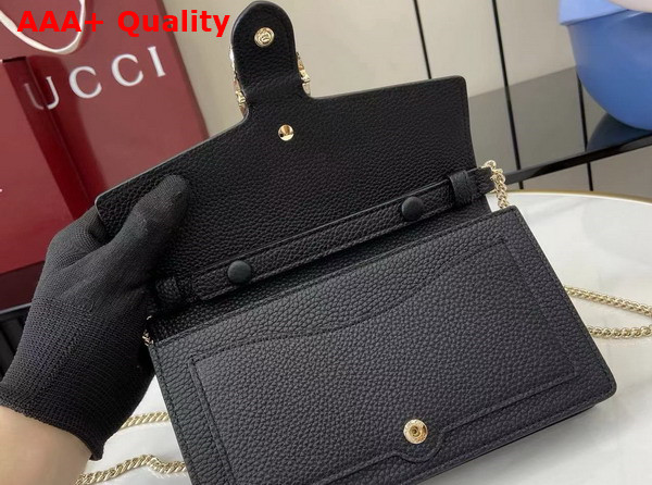 Gucci Dionysus Wallet On Chain Black Leather 837373 Replica