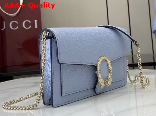 Gucci Dionysus Wallet On Chain Light Blue Leather 837373 Replica