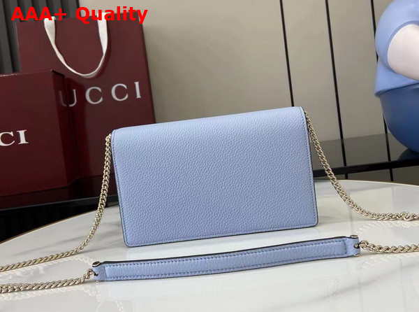 Gucci Dionysus Wallet On Chain Light Blue Leather 837373 Replica