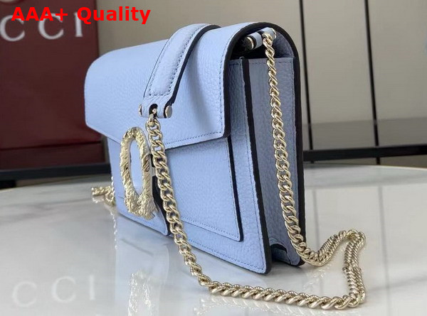 Gucci Dionysus Wallet On Chain Light Blue Leather 837373 Replica