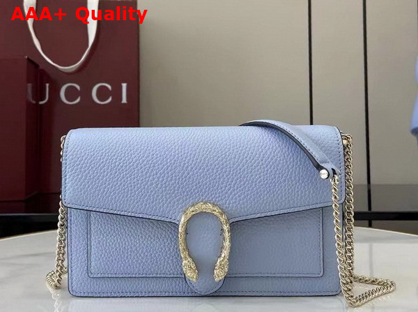 Gucci Dionysus Wallet On Chain Light Blue Leather 837373 Replica
