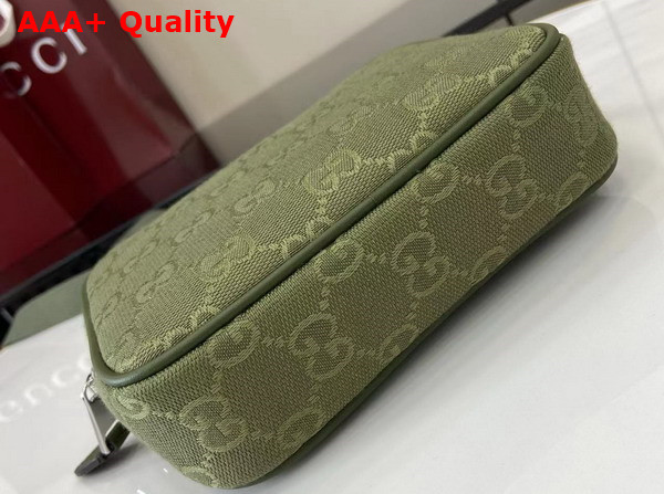 Gucci GG Canvas Mini Bag in Beige and Forest Green GG Canvas 834268 Replica
