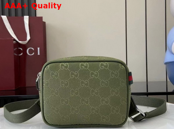 Gucci GG Canvas Mini Bag in Beige and Forest Green GG Canvas 834268 Replica