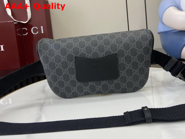 Gucci GG Emblem Medium Belt Bag in Black New GG Monogram Coated Fabric 821162 Replica