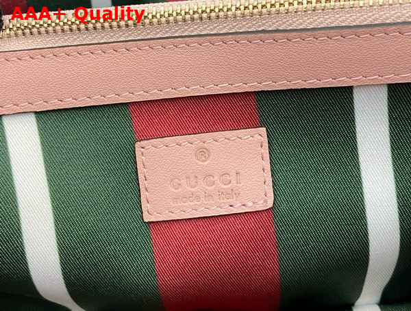 Gucci GG Emblem Medium Tote Bag in Light Pink GG Monogram Coated Fabric 815214 Replica
