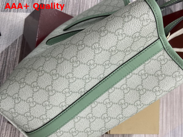 Gucci GG Emblem Medium Tote Bag in Sage Green GG Monogram Coated Fabric 815213 Replica