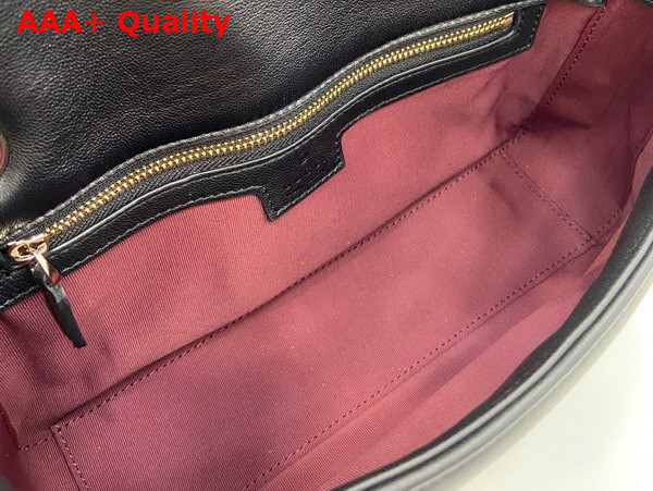 Gucci GG Marmont Medium Shoulder Bag in Black Matelasse Chevron Lambskin Leather 837267 Replica