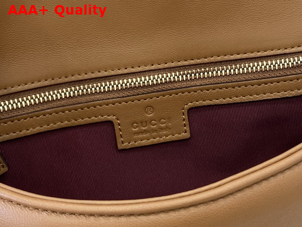 Gucci GG Marmont Medium Shoulder Bag in Brown Matelasse Chevron Lambskin Leather 837267 Replica