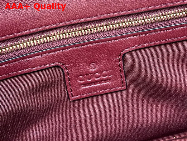 Gucci GG Marmont Medium Shoulder Bag in Rosso Ancora Red Matelasse Chevron Lambskin Leather 837267 Replica