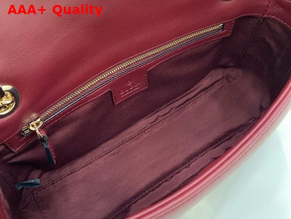 Gucci GG Marmont Medium Shoulder Bag in Rosso Ancora Red Matelasse Chevron Lambskin Leather 837267 Replica