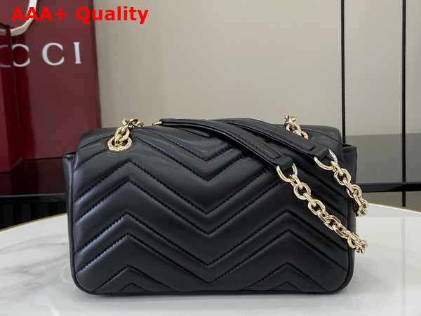 Gucci GG Marmont Small Shoulder Bag in Black Leather 837280 Replica