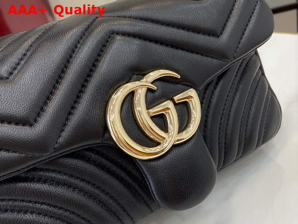 Gucci GG Marmont Small Shoulder Bag in Black Leather 837280 Replica