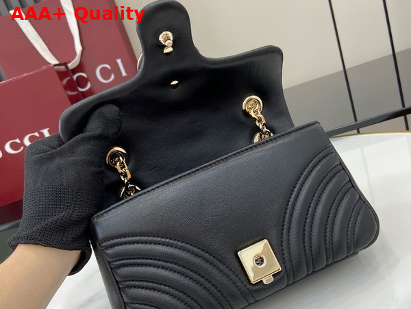 Gucci GG Marmont Small Shoulder Bag in Black Leather 837280 Replica