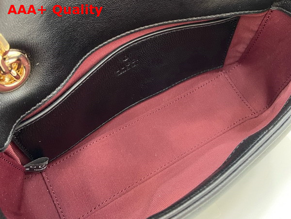 Gucci GG Marmont Small Shoulder Bag in Black Leather 837280 Replica