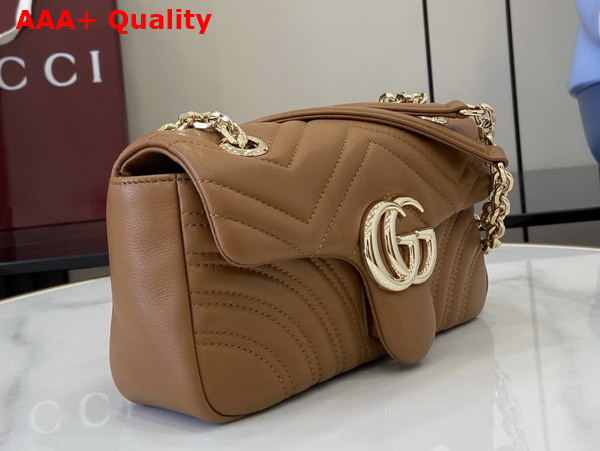 Gucci GG Marmont Small Shoulder Bag in Brown Leather 837280 Replica