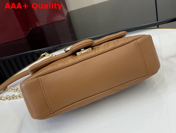 Gucci GG Marmont Small Shoulder Bag in Brown Leather 837280 Replica