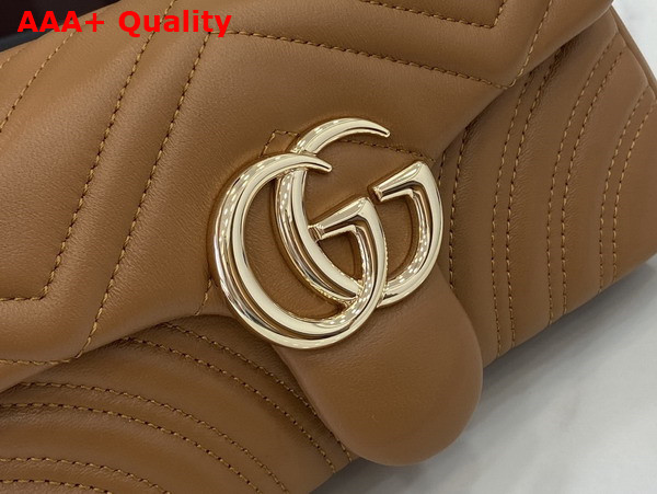 Gucci GG Marmont Small Shoulder Bag in Brown Leather 837280 Replica