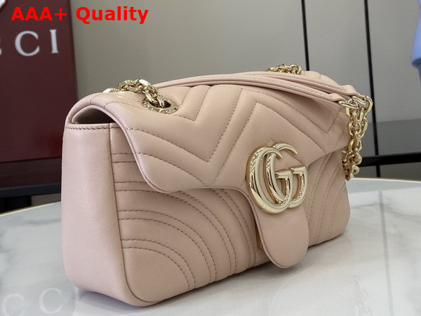 Gucci GG Marmont Small Shoulder Bag in Pale Pink Leather 837280 Replica