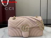 Gucci GG Marmont Small Shoulder Bag in Pale Pink Leather 837280 Replica