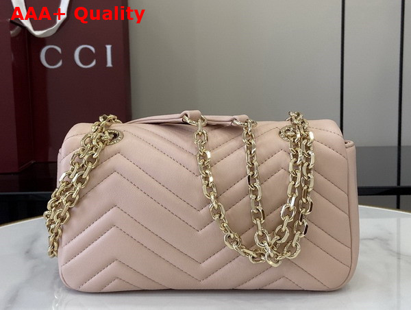 Gucci GG Marmont Small Shoulder Bag in Pale Pink Leather 837280 Replica