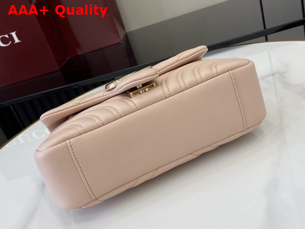 Gucci GG Marmont Small Shoulder Bag in Pale Pink Leather 837280 Replica