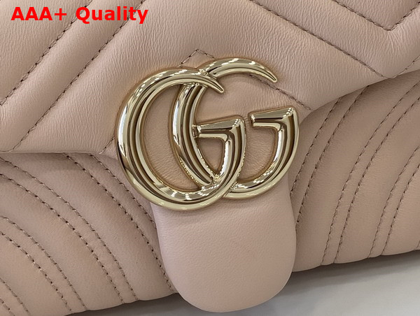 Gucci GG Marmont Small Shoulder Bag in Pale Pink Leather 837280 Replica