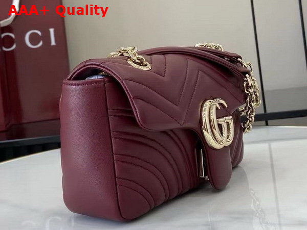 Gucci GG Marmont Small Shoulder Bag in Rosso Ancora Red Leather 837280 Replica