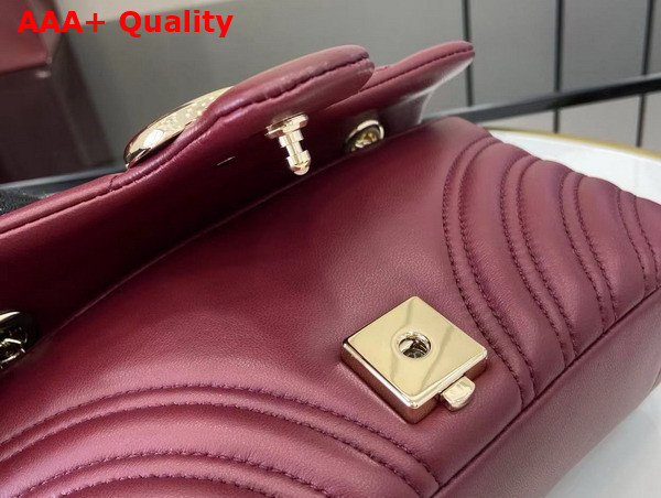 Gucci GG Marmont Small Shoulder Bag in Rosso Ancora Red Leather 837280 Replica