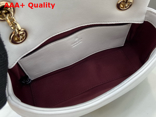 Gucci GG Marmont Small Shoulder Bag in White Leather 837280 Replica