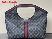 Gucci Giglio Large Tote Bag in Blue and White GG Denim 853971 Replica