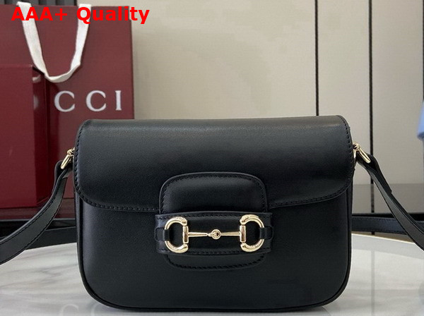 Gucci Horsebit 1955 Soft Mini Shoulder Bag in Black Leather 815205 Replica